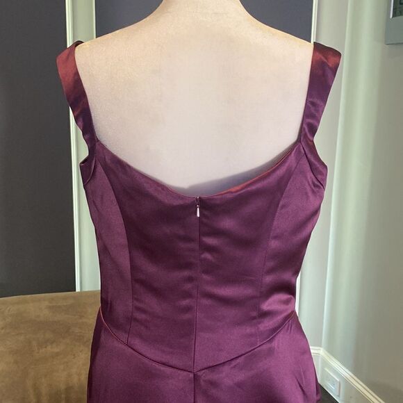 Women’s Purple Mermaid Full Length Formal Dress Small Train Leg Slit Size M NWT - Picture 7 of 12